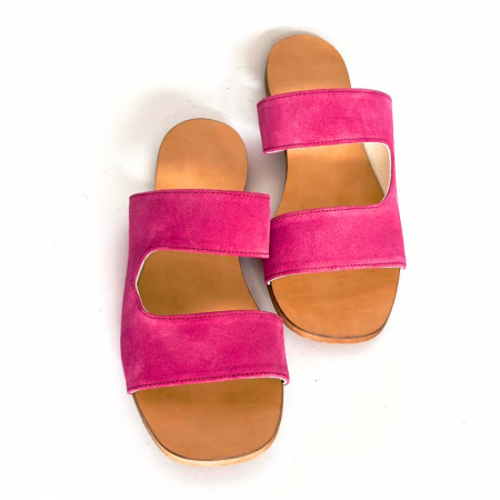 Papuci dama din piele naturala Lila Fucsia [4]