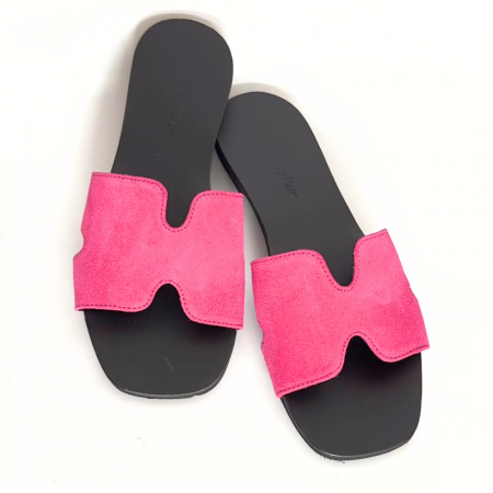 Papuci dama din piele naturala Mia Fucsia, 41 [1]