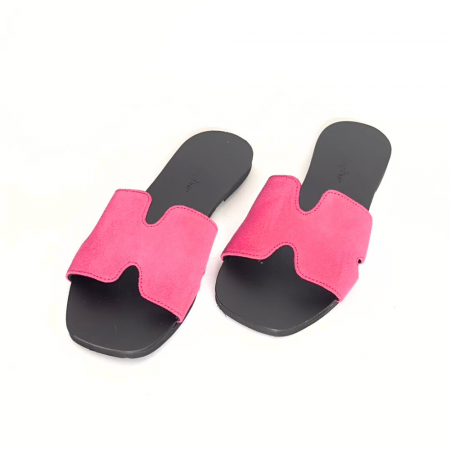 Papuci dama din piele naturala Mia Fucsia [3]