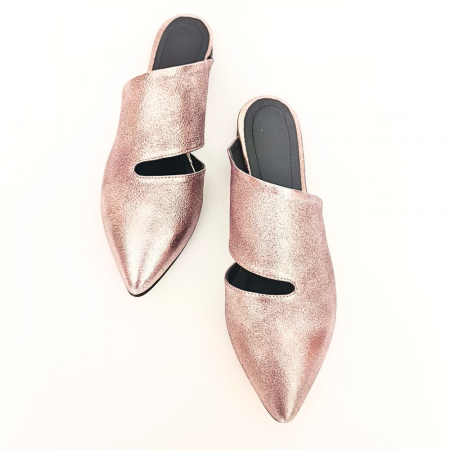 Saboti dama din piele naturala Astrid bronz cu decupaj, 39 [1]