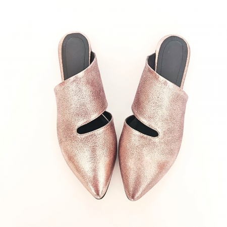 Saboti dama din piele naturala Astrid bronz cu decupaj, 39 [0]