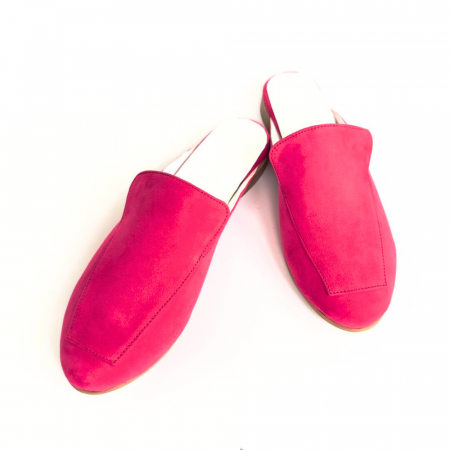 Saboti dama din piele naturala Fucsia Ivon [3]