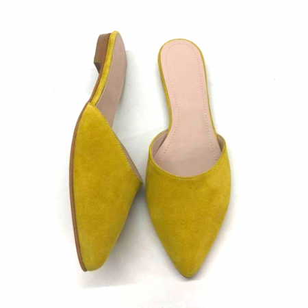 Saboti dama din piele intoarsa Calista Yellow, 38 [1]