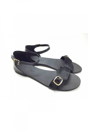 Sandale de dama din piele Ada Pony Black [3]