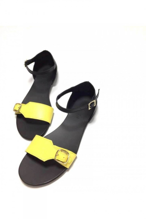 Sandale de dama din piele Ada Yellow [2]