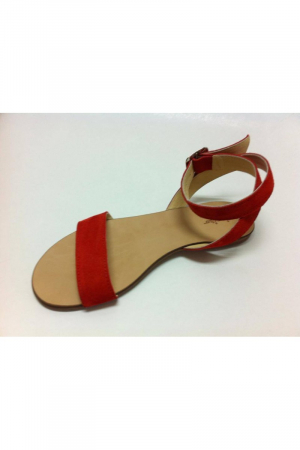 Sandale de dama din piele bareta Red [2]