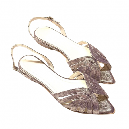 Sandale - Sandale din piele naturala cu bareta la spate Ruby Bronz