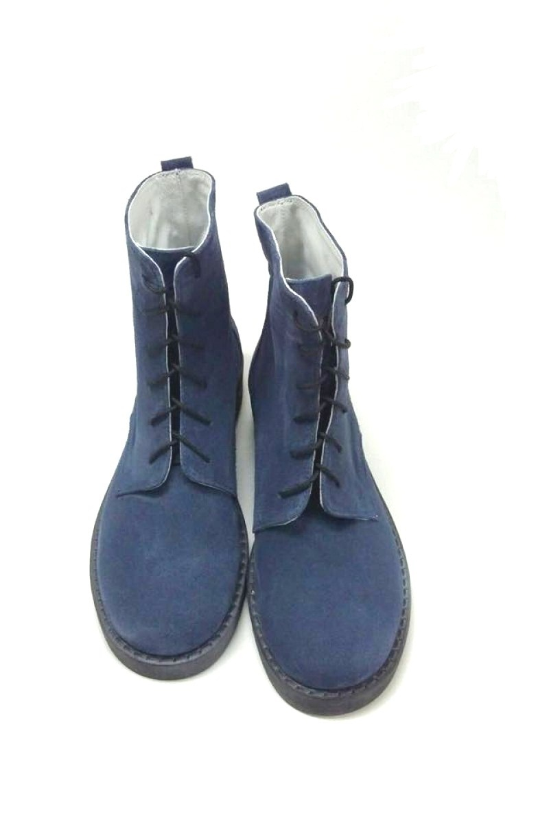 Ghete dama din piele Navy Irenne 40, albastru