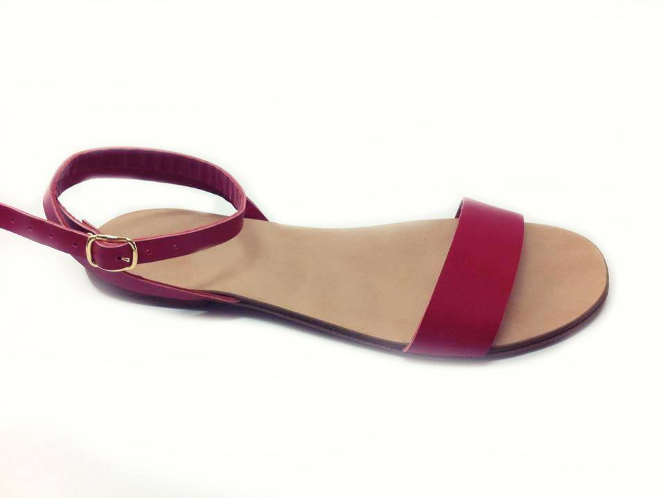 Sandale de dama din piele Simply Red 35, rosu
