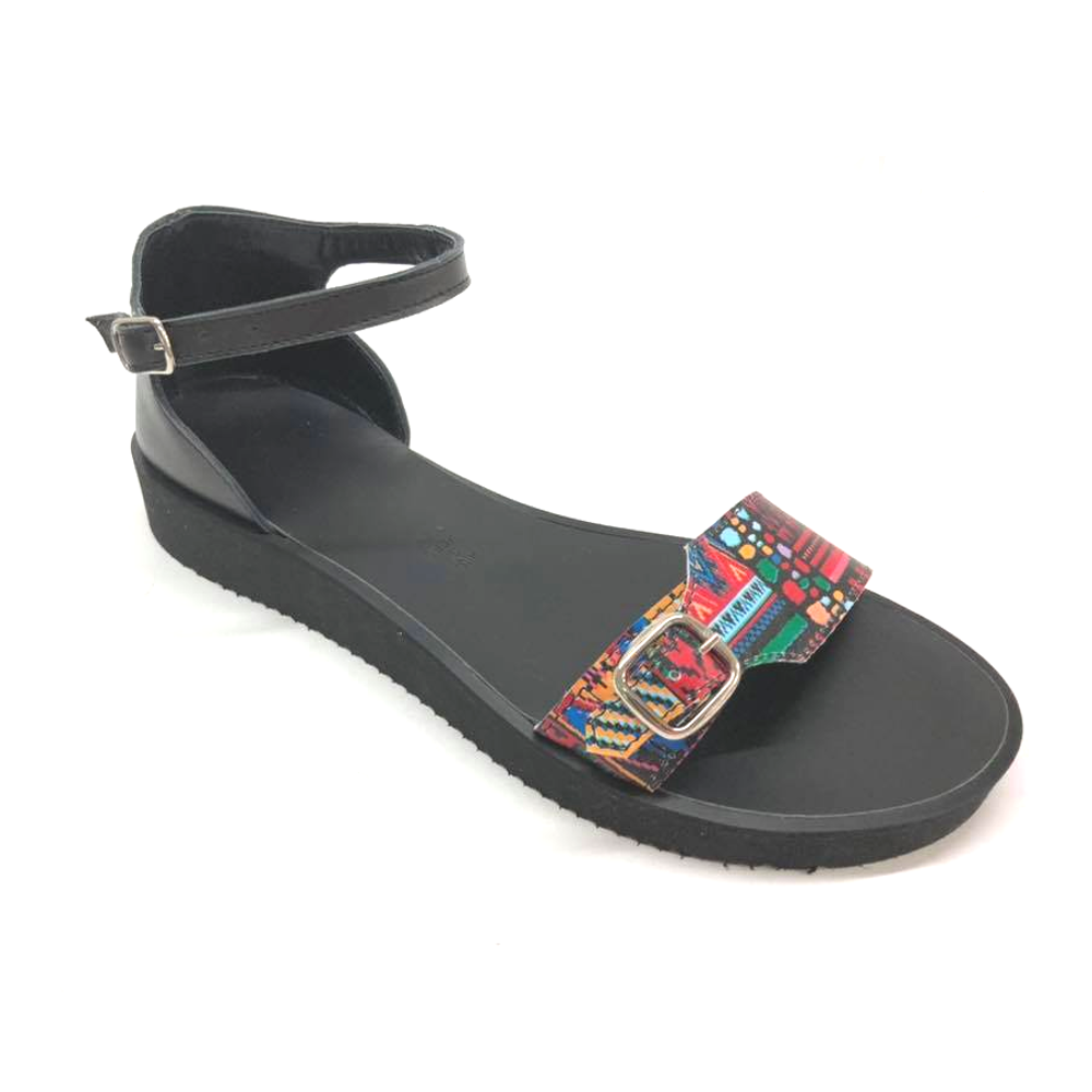 Assume Claim vacancy Sandale dama din piele Traditional Pattern Ada cu platforma