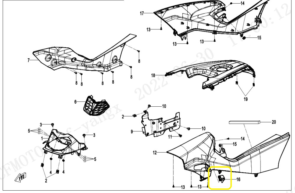 CAPAC PROTECTIE BLOCARE SCHIMBATOR CFMOTO CFORCE 400 X4 / 500 X5 2022-> [3]