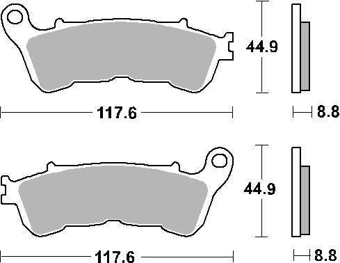 PLACUTE FRANA HONDA FES 125, SH 125, CBR 250, CBF 500, CBF600, CBR600, FJS600, DN-01, NC 700, NT 700, VFR, ST, VT1300, VT1300 [2]