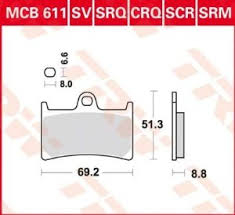 PLACUTE FRANA YAMAHA FZ6 07-10, FZS 600 98-01, MT-07 14-17, TRACER 700 '16 -, FZ8 10-16, MT-09 16-, TDM 16-, TDM 16-, TDM 16- XT 1200Z SUPER TENERE '10 -, FJR 1300 01-16, XJR 1300 99-16, XV 1700 03-05 [2]