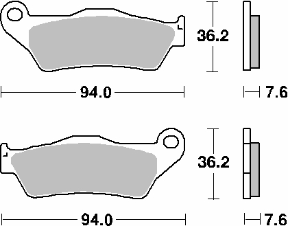 PLACUTE FRANA FATA Ktm, Husqvarna, Beta, Husaberg 2001-2022 SBS [2]