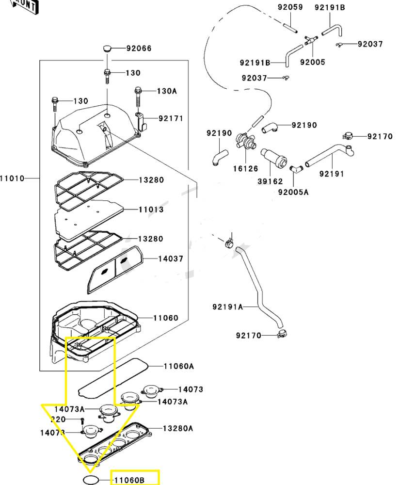 ORING CORP FILTRU AER KAWASAKI ZX-6R / ZZR 600 1998-2008 [2]