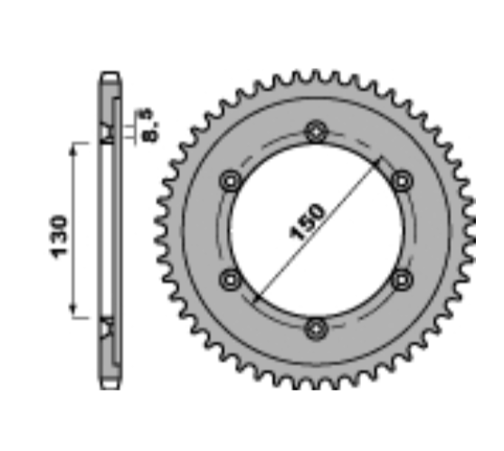 PINION SPATE HONDA XLR 125 (98-02) [2]