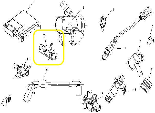 SENZOR ADMISIE ADMISIE CFMOTO ATV/SSV/UTV 500,625 2010-2016 [3]