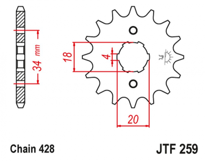 PINION FATA HONDA CB CG CM NX XL [2]