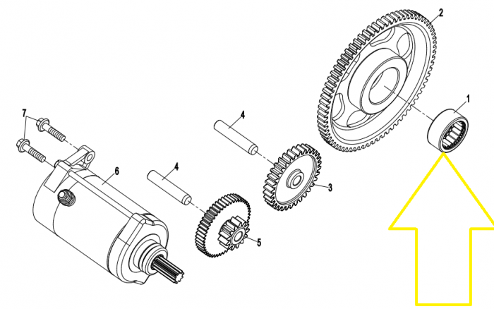 RULMENT PINION PORNIRE CFMOTO ATV/SSV/UTV 800/820/850/1000 2012-2023 [2]