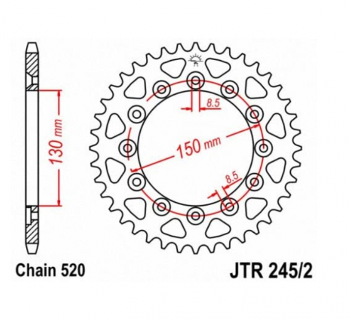 PINION SPATE YAMAHA 250 YZ / YZF / WRF '99 -'18 [2]