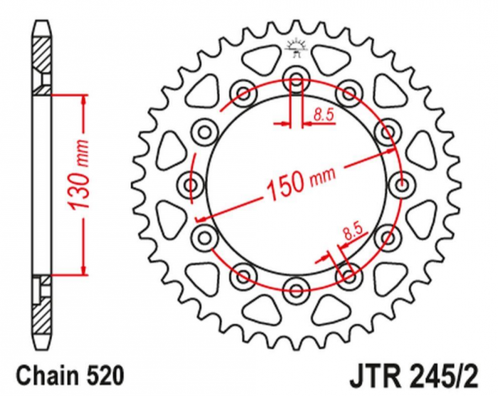 PINION SPATE YAMAHA WR 250 F  / WR 450 F 01-13 [1]