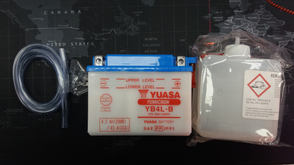 ACUMULATOR YUASA YB4L-B 12V 4.2Ah 45A KAWASAKI APRILIA DERBI MALAGUTI MBK [2]