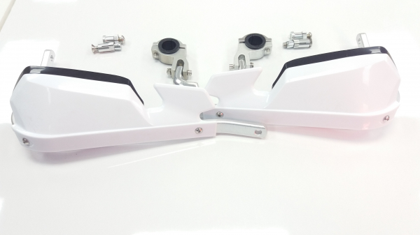 SET HANDGUARD ALUMINIU + PRINDERI UNIVERSAL HUSQWARNA / KTM / YAMAHA ALB [4]