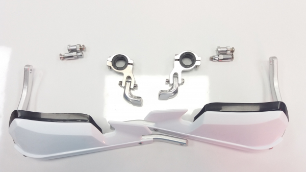 SET HANDGUARD ALUMINIU + PRINDERI UNIVERSAL HUSQWARNA / KTM / YAMAHA ALB [6]