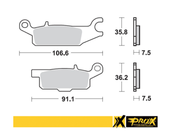 SET PLACUTE FRANA FATA STANGA YAMAHA YFM 550 GRIZZLY '11 -14, YFM 700 GRIZZLY '07 -18  [2]