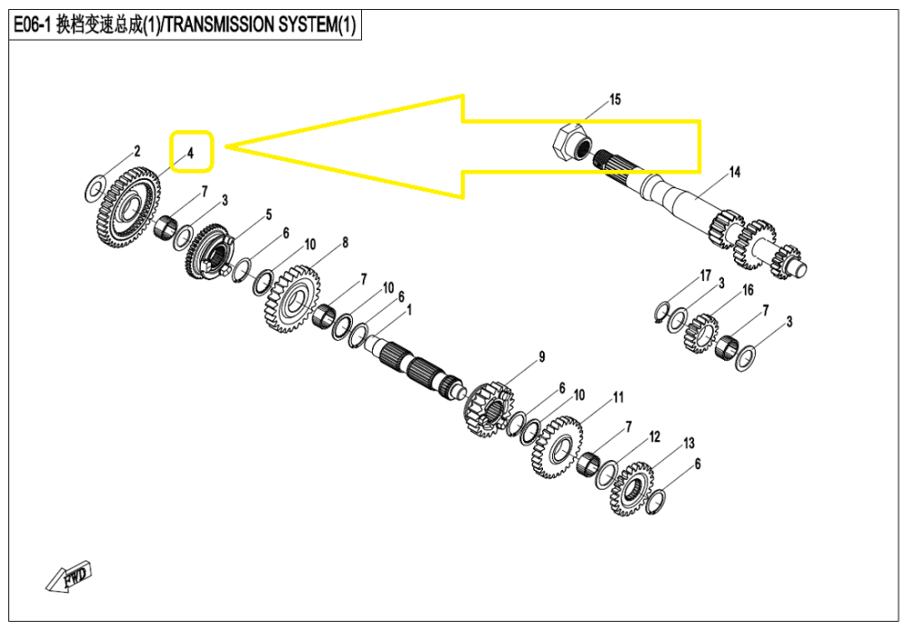 PINION CUTIE CFMOTO ATV / UTV / SSV 400 / 450 / 520 / 550 / 625 2015-2025 [3]