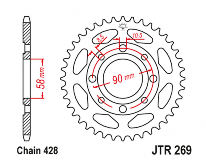 Pinion spate Daelim Honda Kreideler Kymco [1]