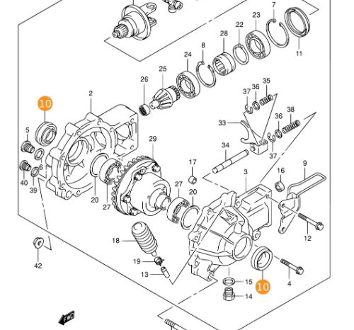 SIMERING GRUP FATA SUZUKI LT-A 400/450/500/700/750 KING QUAD 2002-2022 [4]