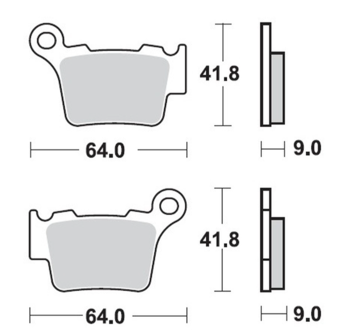 SET PLACUTE FRANA SPATE KTM EXC / SX 125 / 250 / 300 / 350 / 450 / 525 / 530 04-24 TOATE MODELELE [2]