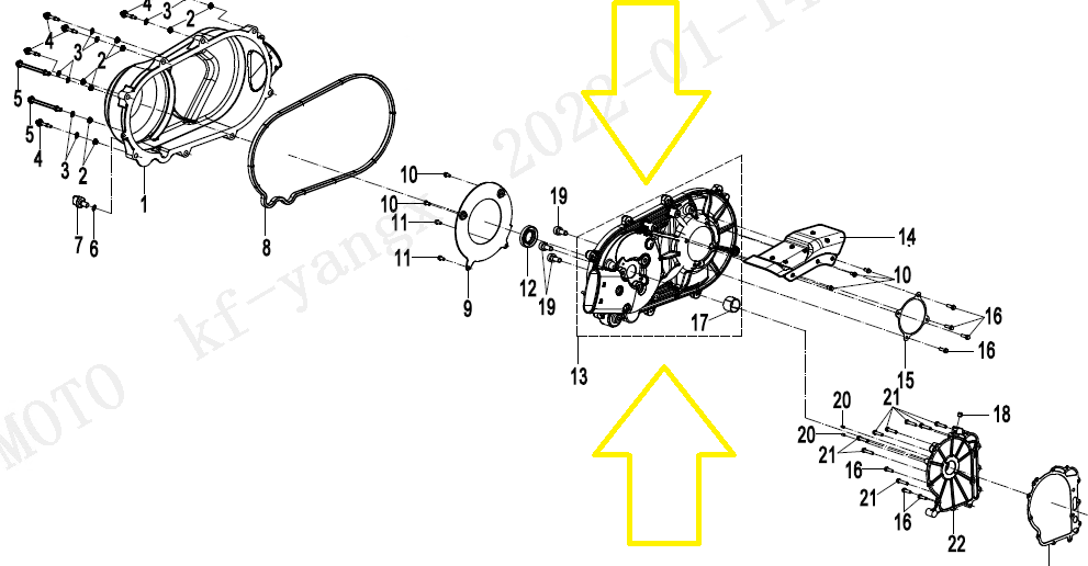 CAPAC INTERIOR TRANSMISIE CFMOTO CFORCE 400 X4 / 500 X5 2022-2026 [2]