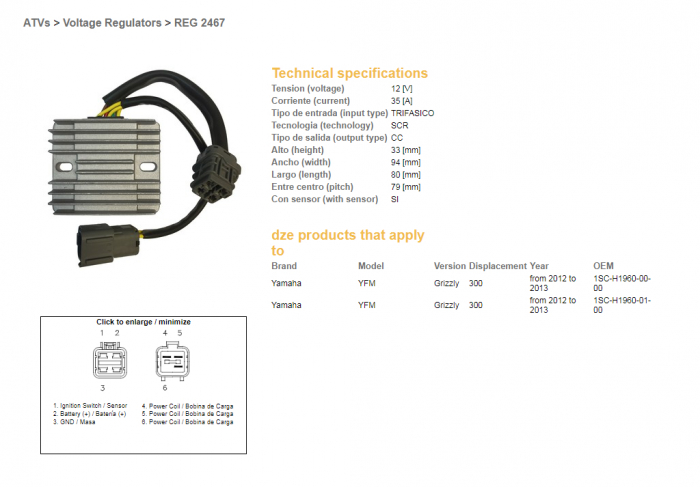RELEU INCARCARE YAMAHA YFM 300 GRIZZLY '12 -'13 / KYMCO MXU450,500  / Arctic Cat 450 / SYM Quad Lander 300 [3]