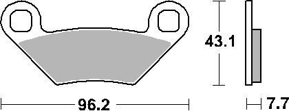 PLACUTE FRANA POLARIS 500/550/850/1000 FAȚĂ SAU SPATE SINTER [2]