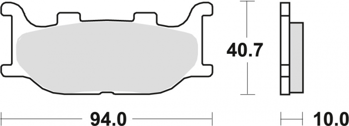 PLACUTE FATA SINTER  YAMAHA XV/XVS 125 97-04, FZ6 04-10, XJ6 09-16, MT-03 06-14, XVS 1100/1300 99-16 [2]