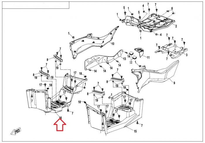 SCARA DREAPTA CF MOTO 500/600 [2]