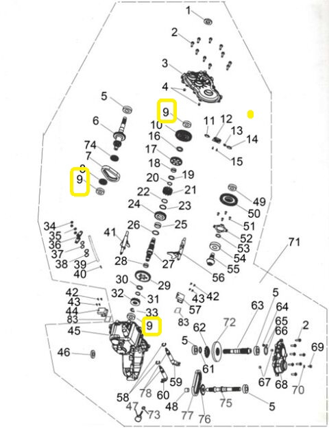 RULMENT CUTIE VITEZA LINHAI 200 / 260 / 400 / 420 ( POZITIA 9 ) [2]