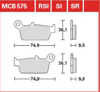 SET PLACUTE FRANA SPATE HONDA CR / KAWASAKI KX / GAS GAS EC / SUZUKI RM , DRZ / YAMAHA YZ [2]