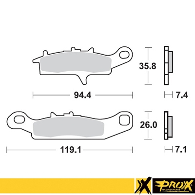 PLACUTE FRANA FATA STANGA KAWASAKI KFX 450R 08-14, KVF 650 BRUTE FORCE '05 -13 SINTER [2]