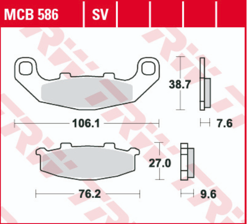 SET PLACUTE FRANA FATA/SPATE KAWASAKI GPZ / SUZUKI RGV [2]