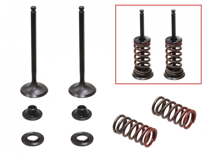 SUPAPE EVACUARE + ARCURI + TALERE  YAMAHA WRF 250 '01-'13 (WR 250F) OȚEL [1]