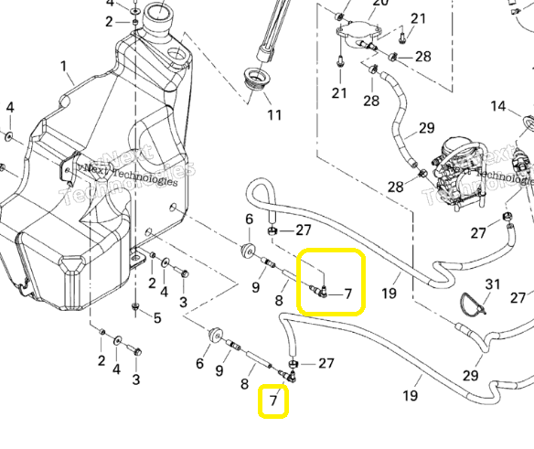 STUT PREFILTRU BENZINA CAN-AM OUTLANDER 400 / STUT VAS EXPANSIUNE G1 [2]