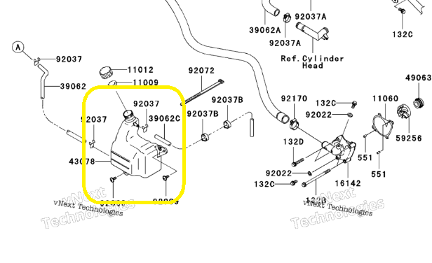 VAS EXPANSIUNE KAWASAKI BRUTE FORCE 650,750 2005-2013 [2]