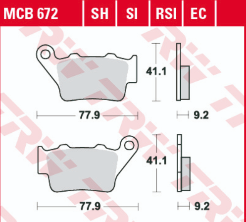 SET PLACUTE FRANA PEGASO 650 01-10, HONDA NX 650 DOMINATOR 95-01, YAMAHA MT-03 / XT 660 04-16, XT TENERE 660Z-13-16 [2]