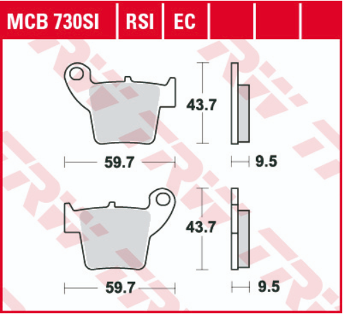 PLACUTE FRANA SPATE HONDA CR 125 / 250 02-07, CRF 450 02-17 [2]