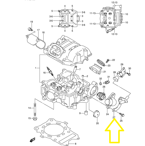 PRINDERE SUPORT MOTOR (CHIULOASA) SUZUKI LT-A 500 / 750 2008-2022 [3]