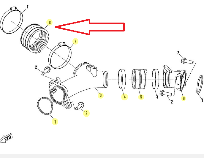FLANSA ADMISIE CATRE CLAPETA CFMOTO 1000 [2]