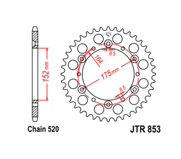 PINION SPATE YAMAHA YZ / YZF '88 -'98 [1]